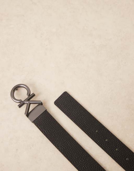 Calvin Klein Jeans - Sort bælte på 35 mm med logo , 3 af 3