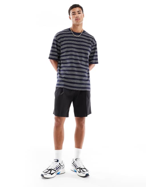 Calvin Klein Jeans - Sort oversized kraftig T-shirt, 3 af 4