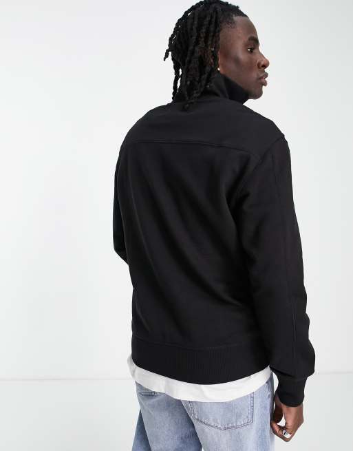 Calvin Klein Jeans - Sort sweatshirt med halv lynlås og monogramlogo, 2 af 4