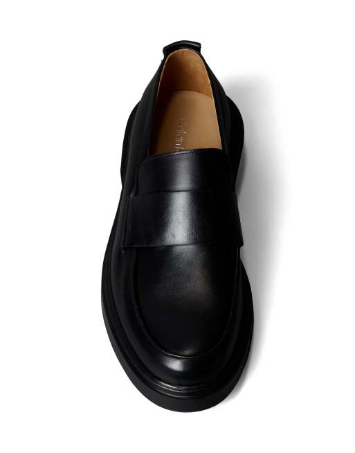 Calvin Klein Jeans - Sorte loafers med skålformet bånddetalje, 3 af 3