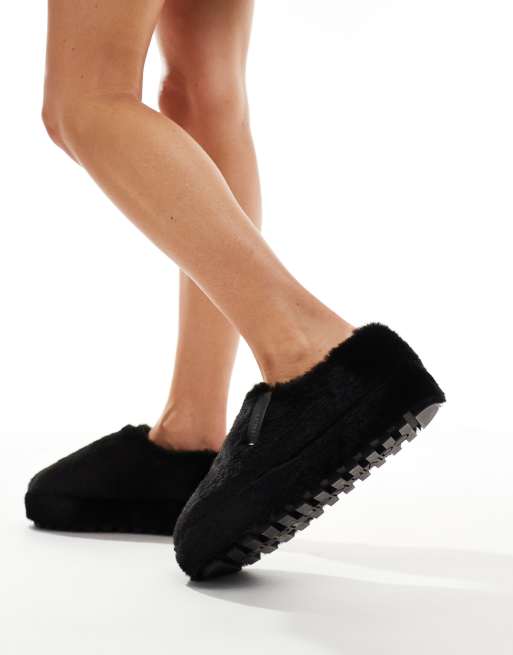 Calvin Klein Jeans - Sorte mule-hjemmesko i imiteret pels, 4 af 4