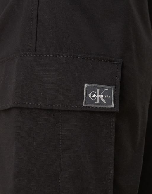 Calvin Klein Jeans - Sorte skinny-bukser i elastisk ripstop, 2 af 5
