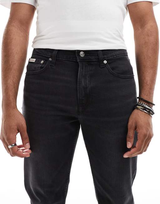 Calvin Klein Jeans - Sorte smalle tapered jeans, 5 af 5