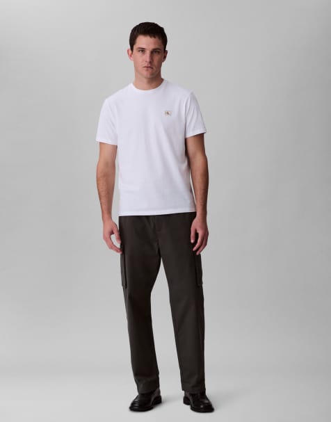 Calvin Klein Jeans straight cargo trousers in khaki