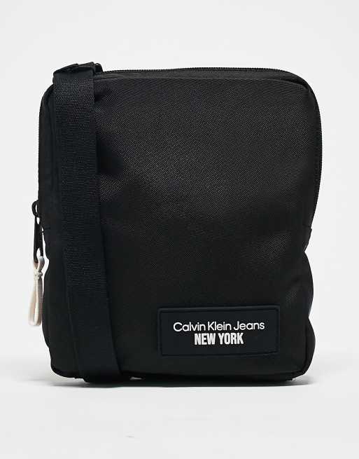 Calvin Klein reporter bag in black