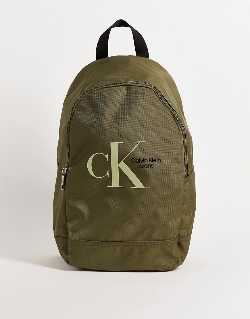 Calvin Klein Sport Essentials Backpack In Khaki-green