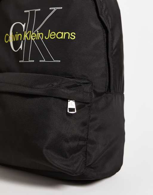 Calvin Klein Jeans sport essentials backpack with contrast logo in black