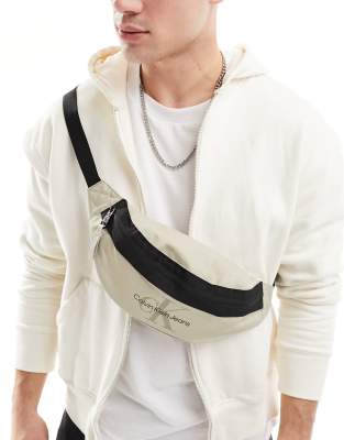 Calvin Klein Jeans sport essentials waistbag in taupe - ASOS Price Checker