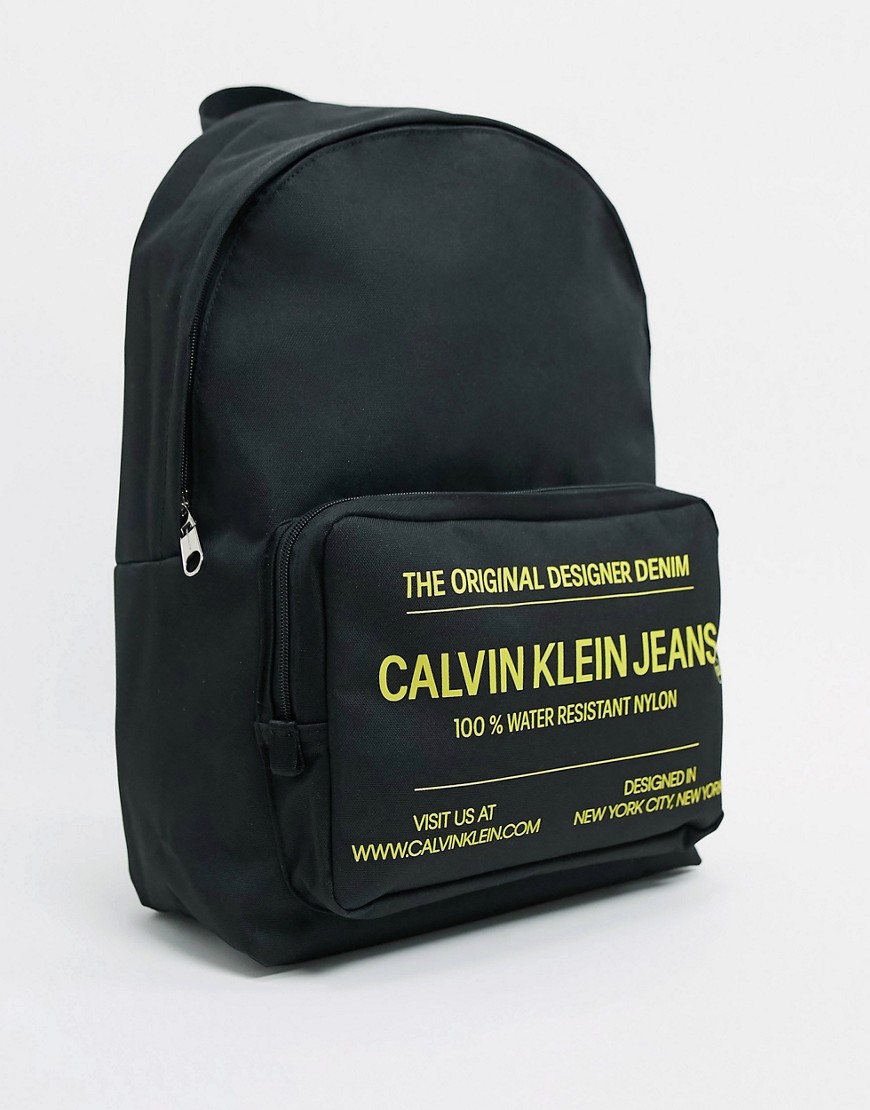 Calvin Klein Jeans - Sports Essential - Rugzak met tekstprint in zwart