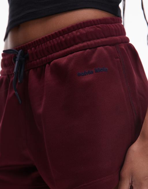 Calvin Klein Jeans - Sportshort van jersey in bordeauxrood, 2 van 5