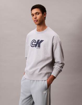 Calvin Klein Jeans Calvin Klein Jeans sporty graphic sweatshirt in grey