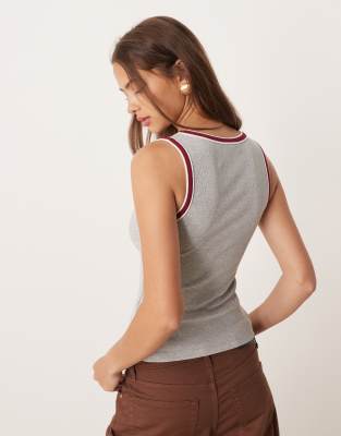 Calvin Klein Jeans Est.1978 Sporty Tank In Gray