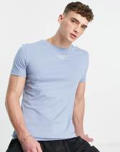 Calvin Klein Jeans glitched monologo t-shirt in light blue | ASOS