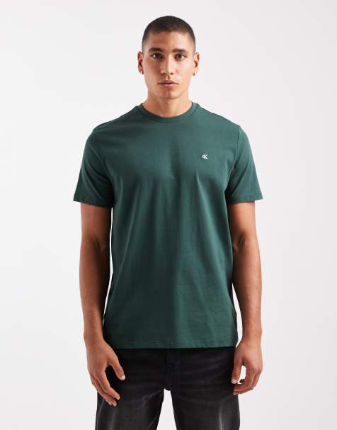 Calvin Klein Jeans - Stålblå T-shirt med lille logo - view 1