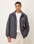 [Calvin Klein Jeans] Calvin Klein Jeans standard collar jacket with white detail in blue Chest 36-38 Ebony