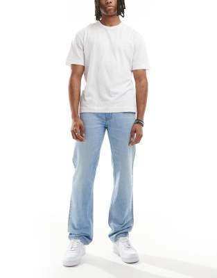 standard straight jeans in light blue wash