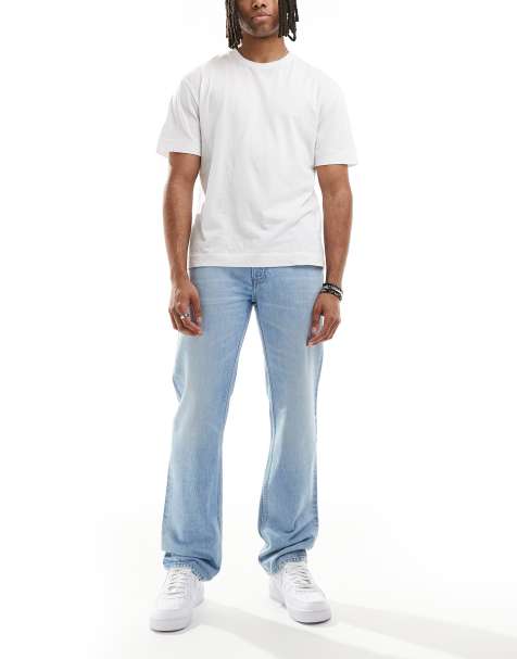 Calvin Klein Jeans standard straight jeans in light blue wash - view 1