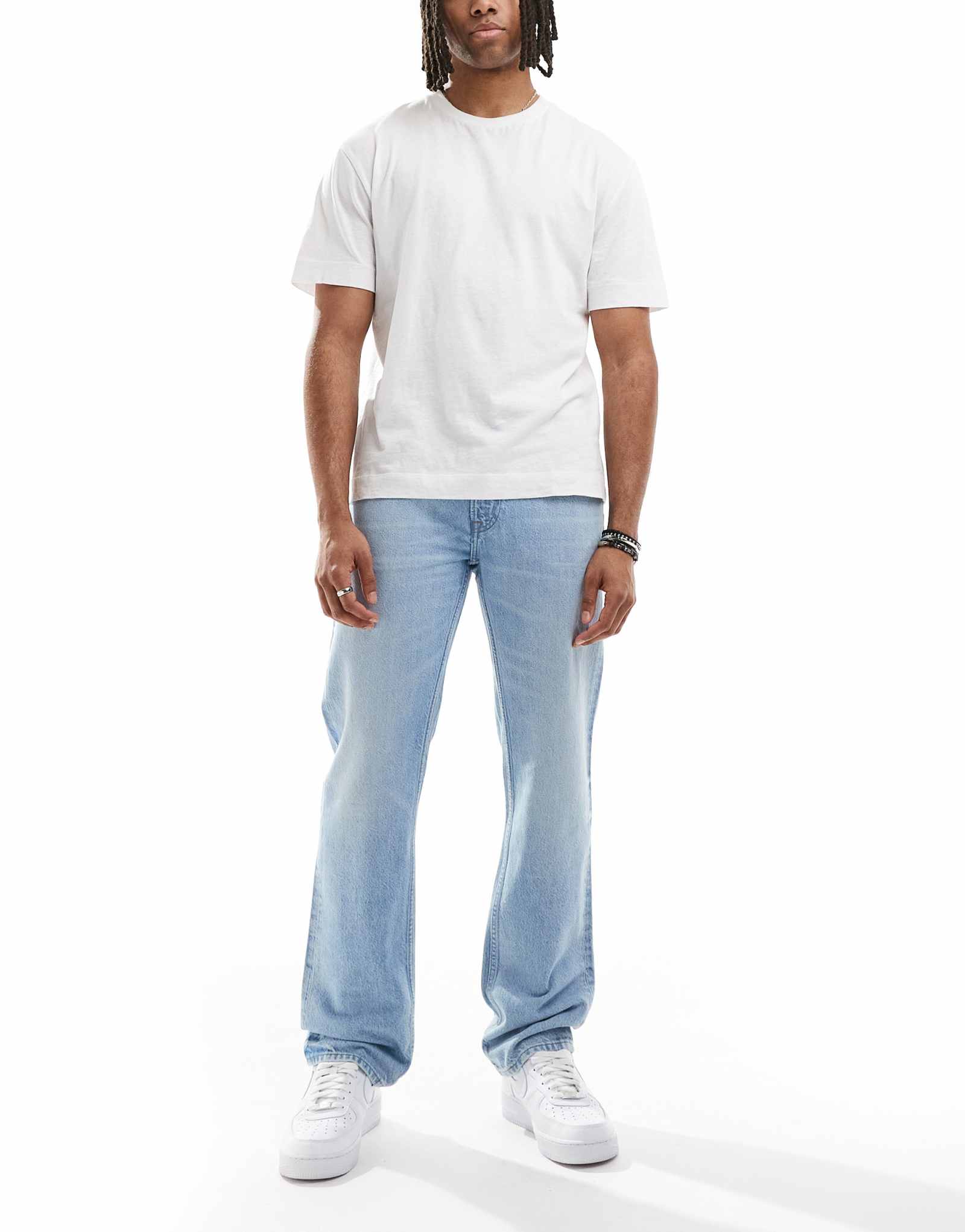 Calvin Klein Jeans - стандартные прямые джинсы светло-голубого цвета, постиранные