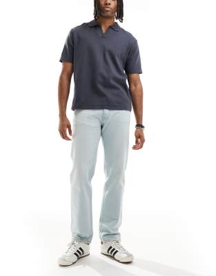 standard straight jeans in sun bleached wash-White