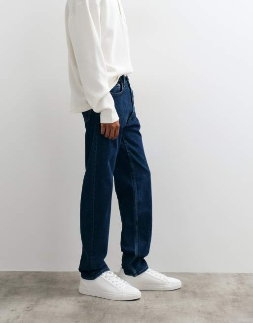 Calvin Klein Jeans standard straight leg jeans in deep blue, 3 of 5