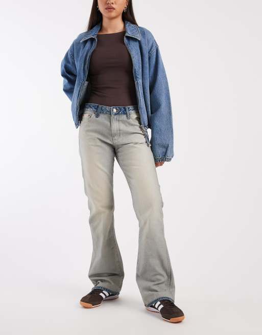 Calvin Klein Jeans – Stentvättade bootcut-jeans i selvedge denim 