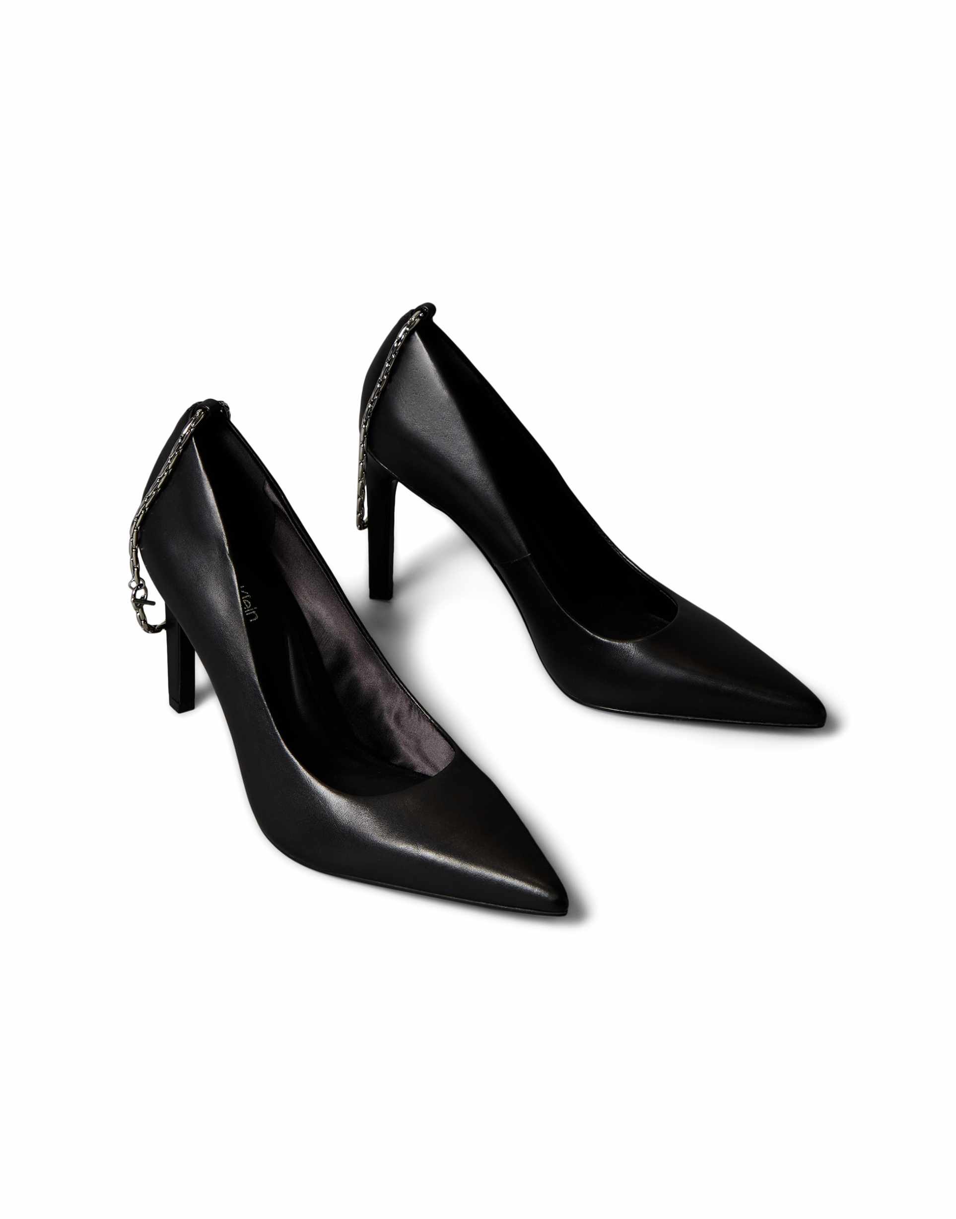 calvin klein jeans stiletto high heels with pointed toe in black