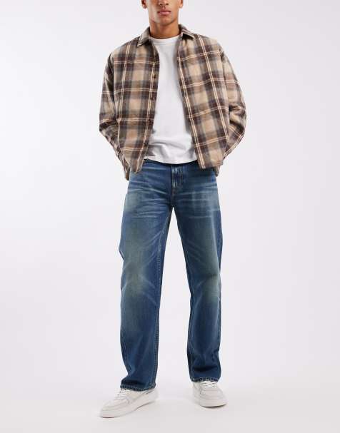 Calvin Klein Jeans – Straight Jeans im 90er-Stil in blauer Stone-Waschung - view 1