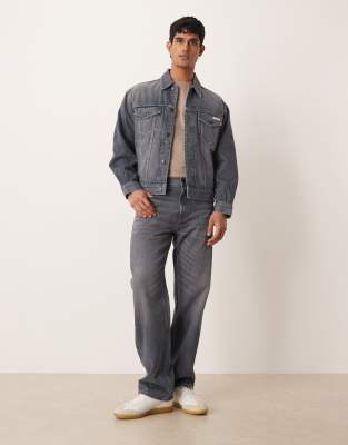 Jeans - Straight-Jeans im 90er-Stil in graublauer Waschung Blau W34 L34