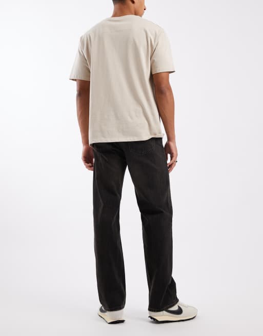 Calvin Klein Jeans – Straight Jeans im 90er-Stil in schwarzer Waschung, 3 von 5