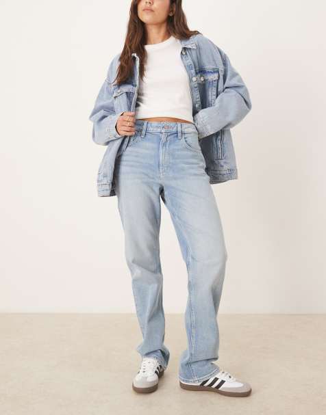 Calvin Klein Jeans – Straight Jeans in blauer Waschung mit hohem Bund - view 1