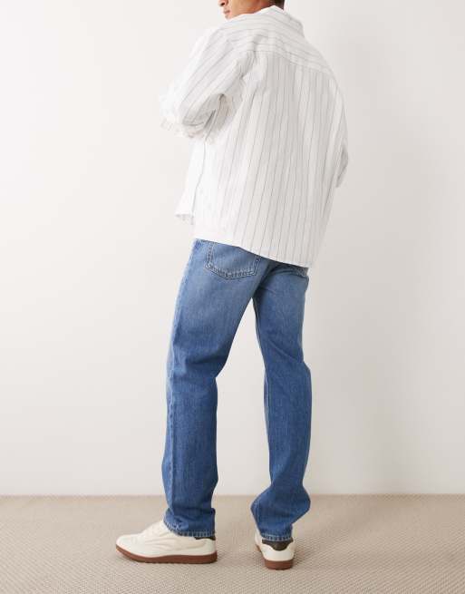 Calvin Klein Jeans straight leg jeans in light wash blue, 2 of 5