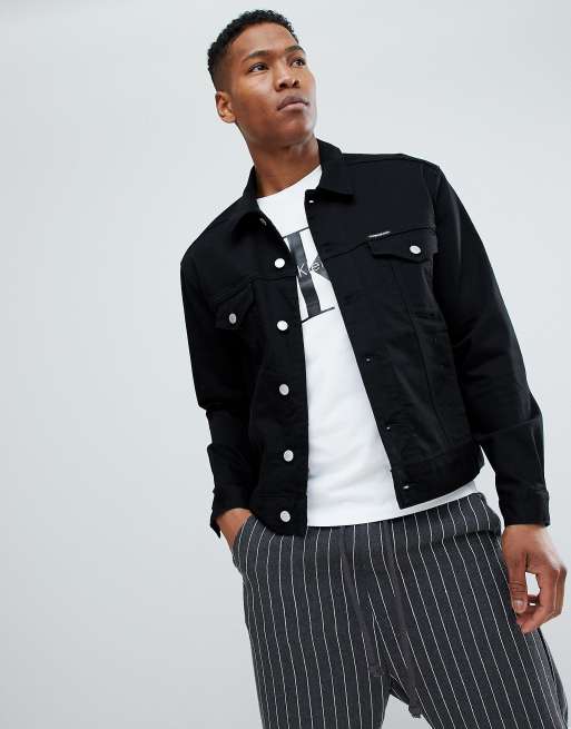 Calvin klein deals jean jacket black