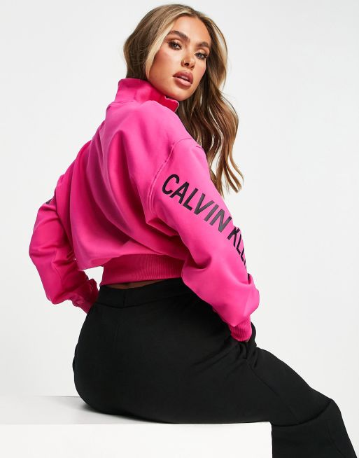 Womens pink calvin store klein sweatshirt