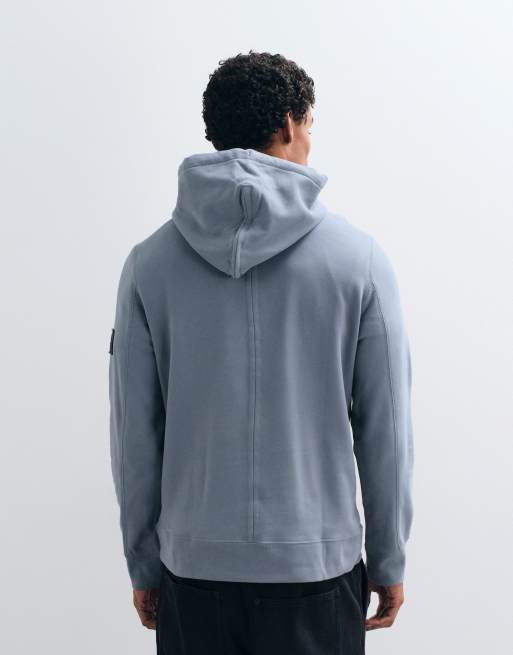 Calvin Klein Jeans - Sudadera con capucha Terry Badge en gris acero, 3 de 5