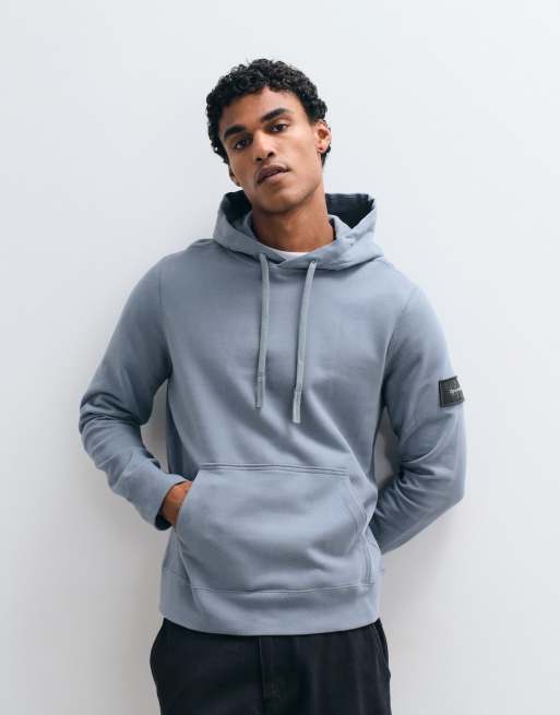 Calvin Klein Jeans - Sudadera con capucha Terry Badge en gris acero, 5 de 5