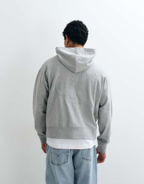 Calvin Klein Jeans - Sudadera con capucha Terry Monogram en gris - view 1
