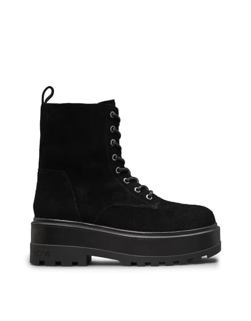 Calvin klein black suede boots outlet