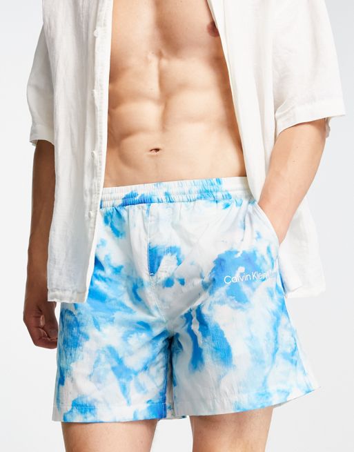 Calvin Klein Men's Summer Splash Aop Seasonal Cloud Print Nylon