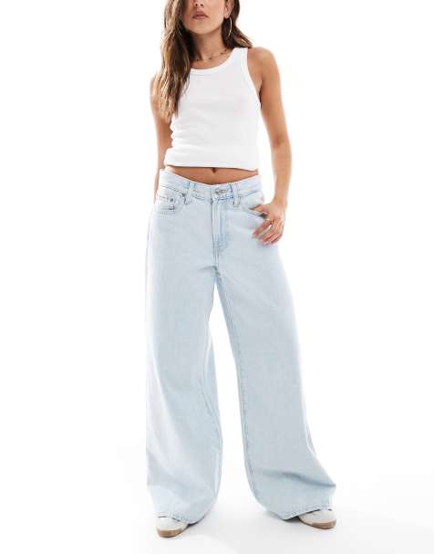 Calvin Klein Jeans – Supervida jeans i ljus tvätt - view 1