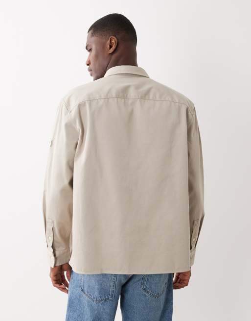 Calvin Klein Jeans - Surchemise fonctionnelle - Beige clair, 3 de 5