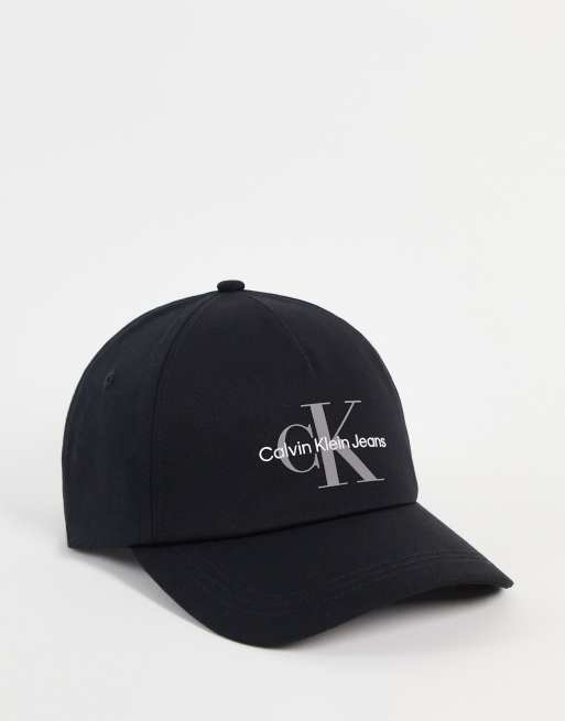 Calvin Klein Jeans – Svart keps i bomull med monogram - BLACK