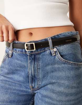 Calvin Klein Jeans – Svart klassiskt skärp med fyrkantigt spänne - view 1