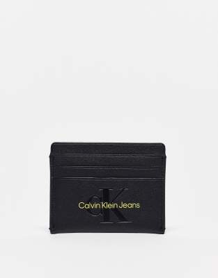 Calvin Klein Jeans – Svart korthållare med monogramlogga