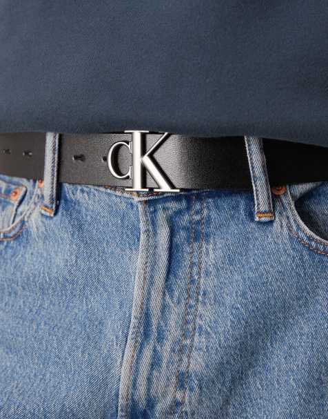 Calvin Klein Jeans – Svart skärp med logga - view 1