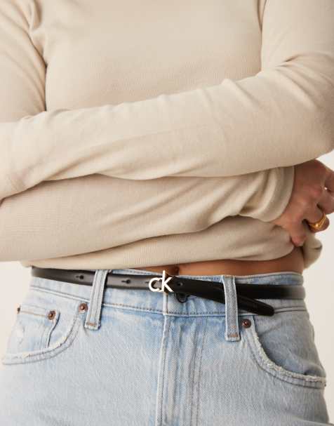 Calvin Klein Jeans – Svart, smalt skärp - view 1