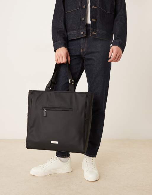 Calvin Klein Jeans – Svart, stilig toteväska med ficka, 2 av 4