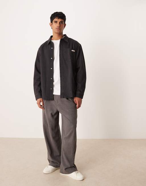 Calvin Klein Jeans – Svart, tvättad jeansskjorta, 2 av 5