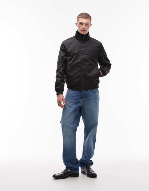 Calvin Klein Jeans – Svart, vadderad Harrington-jacka med långa ärmar, 3 av 4