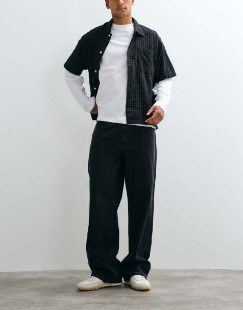 Calvin Klein Jeans – Svarta, avslappnade baggy jeans - view 1