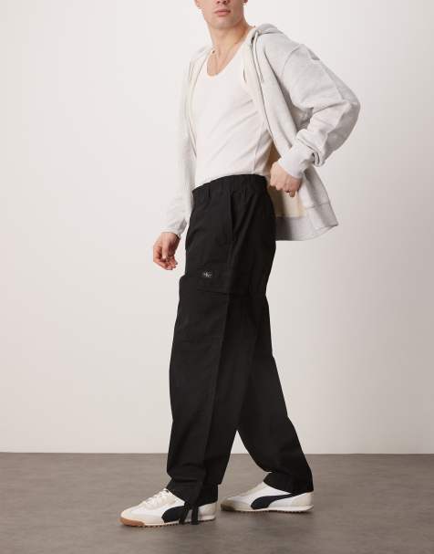 Calvin Klein Jeans – Svarta cargobyxor i poplin - view 1
